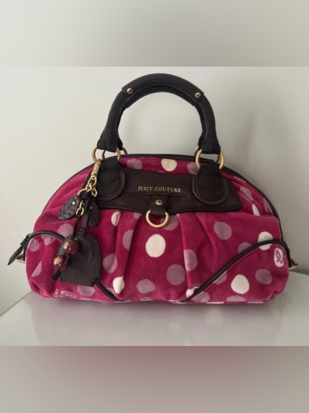 Juicy Couture vintage RARE polka dot cherry y2k bag EUC